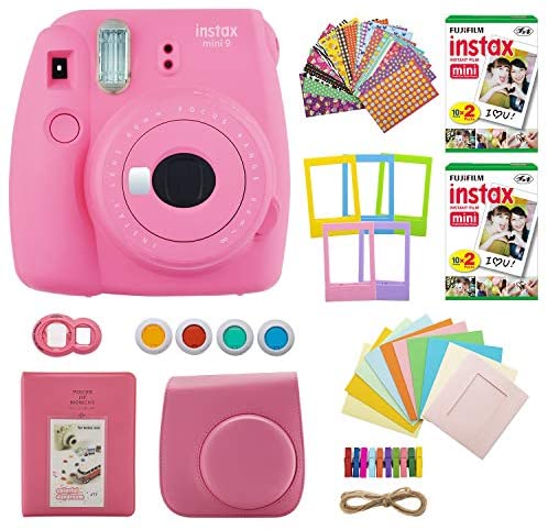 Cámara instantánea Fujifilm Instax Mini 9, rosa flamenco