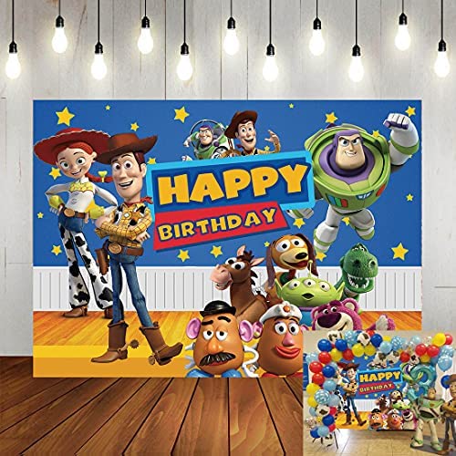 Toy Story - Telón de fondo para fiesta de primer cumpleaños de 5 x 3 pies,  diseño