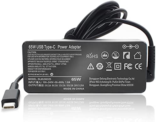 Cargador  Lenovo USB-C 65W AC Adapter(CE), 100-240 V, Negro