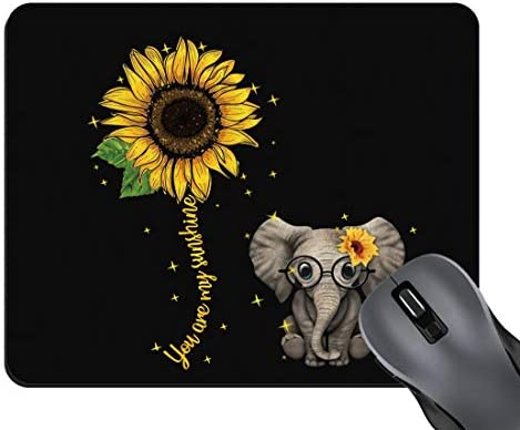 Alfombrilla De Mouse BWOOLL Dibujo Elefante Girasol -Negro- Lapson México