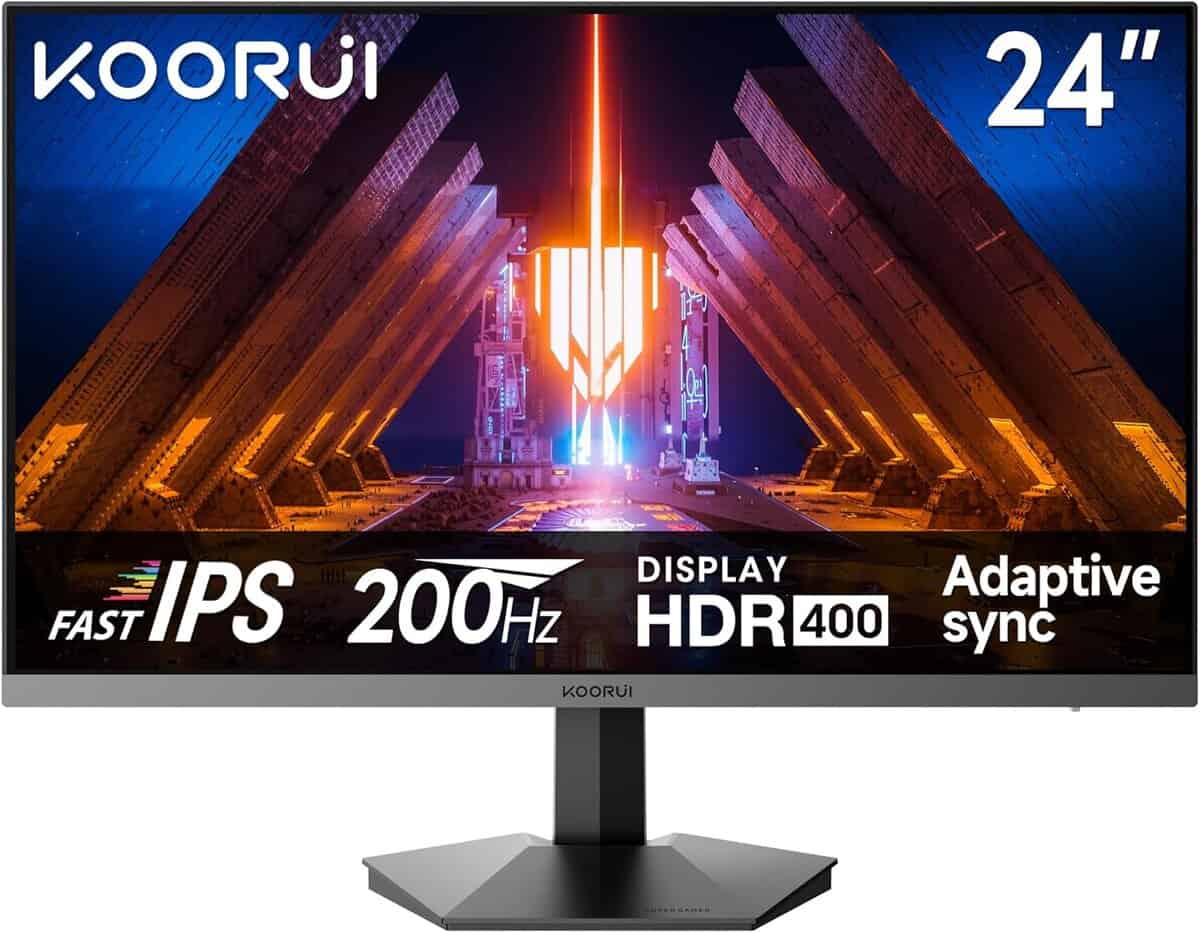 Monitor de Juegos IPS de 24 pulgadas KOORUI 200Hz HDR400