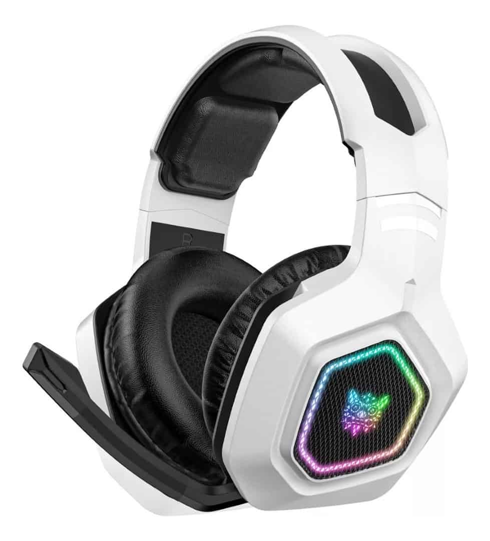 Audífonos Gamer Onikuma B100 Bluetooth 2.4g Usb Led Blanco