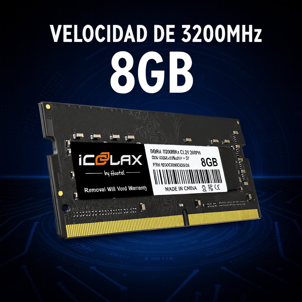 Alternative view of Icoolax Ram Ddr4 8gb 3200mhz Sodimm