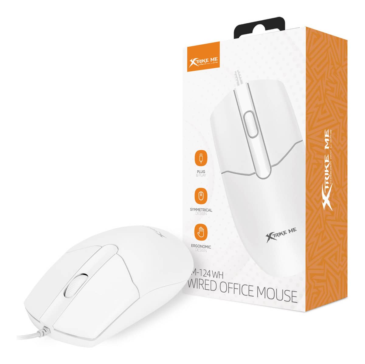 Alternative view of Mouse Gamer Alámbrico Xtrike Me Gm-124 Ergonómico -blanco