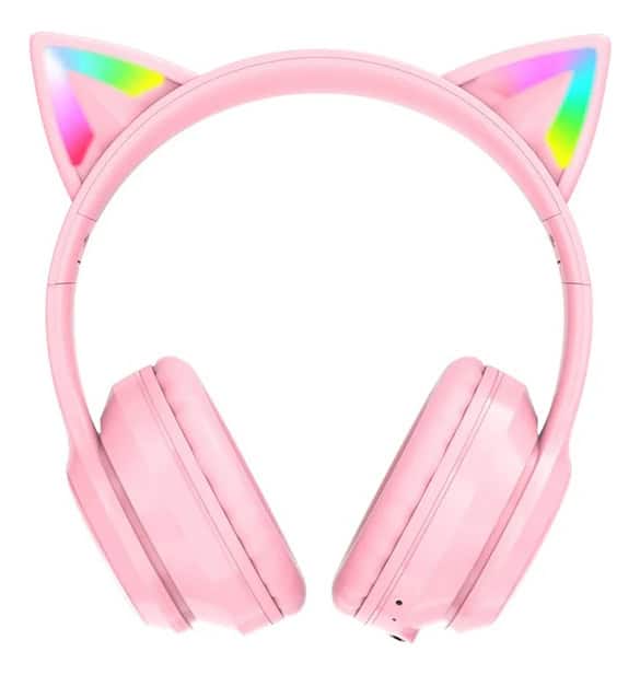 Alternative view of Audifonos Bluetooth Gamer Onikuma B90 Rosa Orejas De Gato