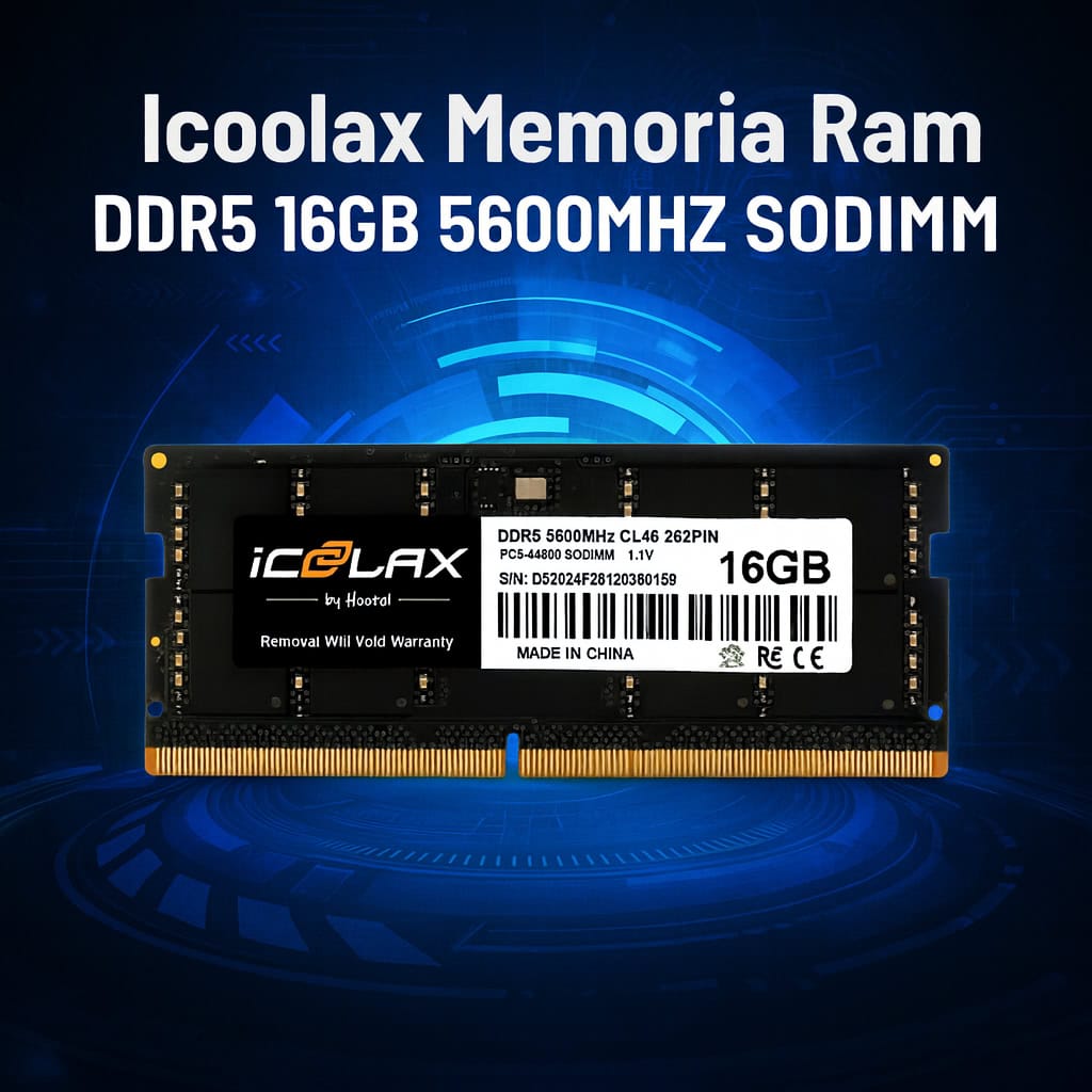 Alternative view of Memoria Ram Icoolax Ddr5 16gb 5600mhz Sodimm -negro