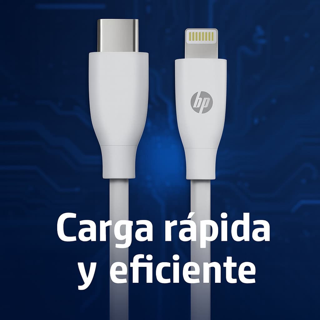 Alternative view of Cable Hp Dhc-mf102- Usb-c A Lightning 1 Metro -blanco