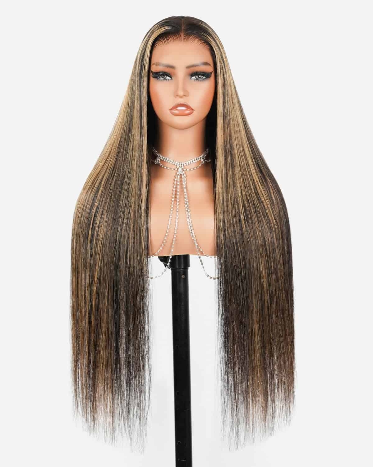 Megalook Peluca Ombre Balayage de Cabello Humano 6x5 Lista