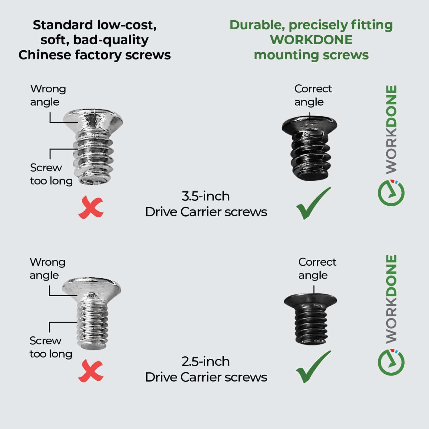 WORKDONE 12-Pack - 3.5" Caddy para Disco Duro - Compatible - Image 10