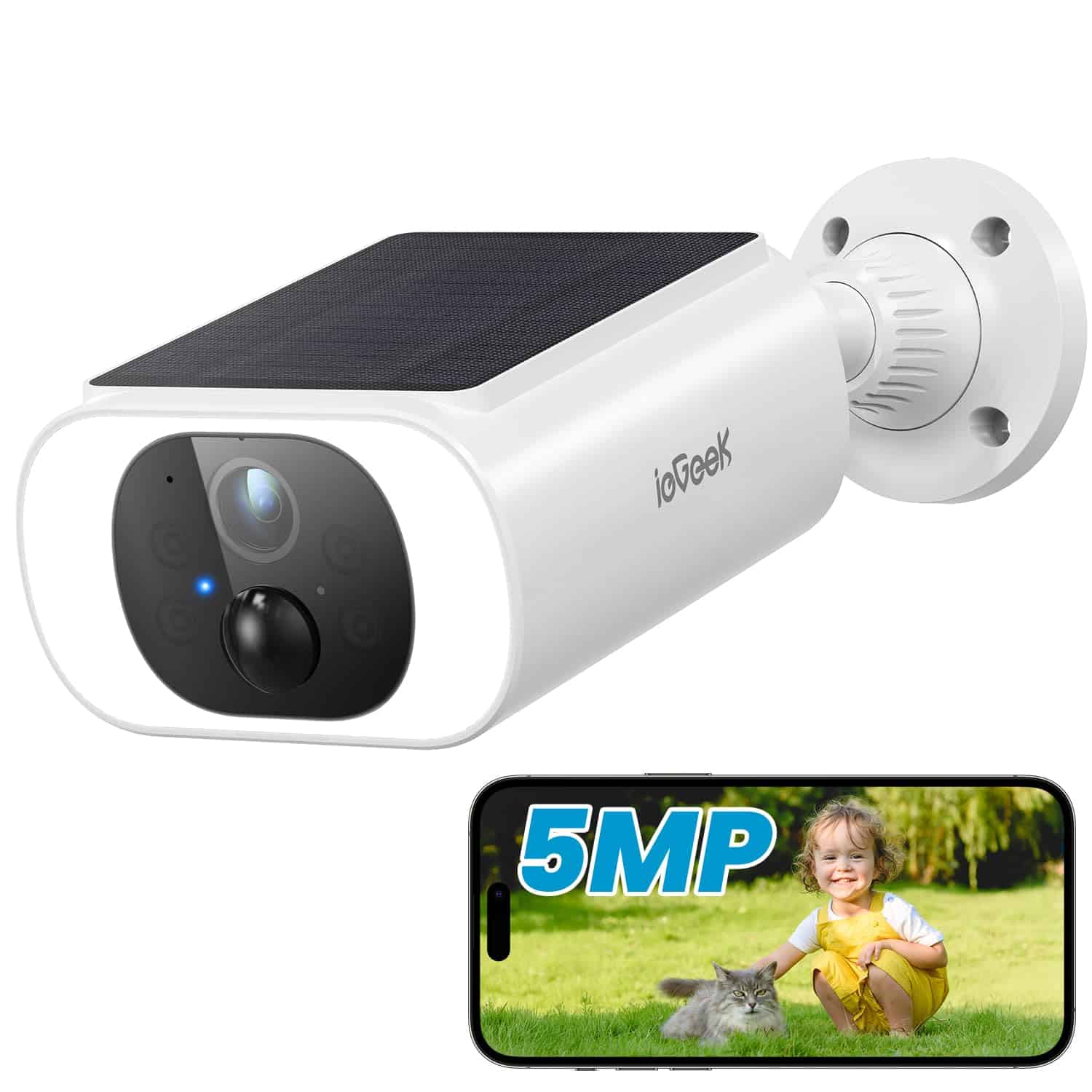 Cámaras de Seguridad Solar ieGeek 5MP Inalámbricas para