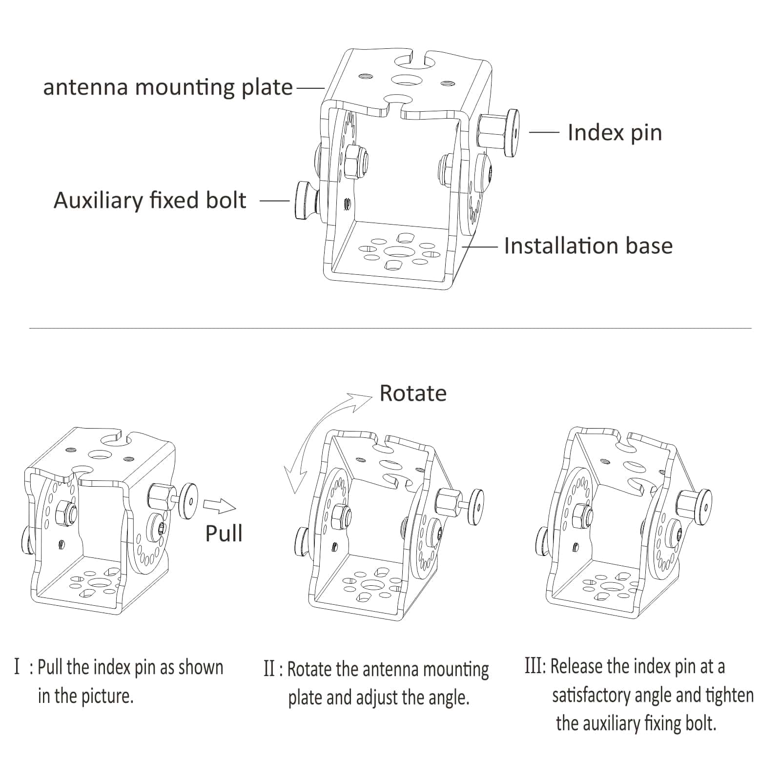 Soporte de Antena Plegable de Acero Inoxidable para Luces - Image 6