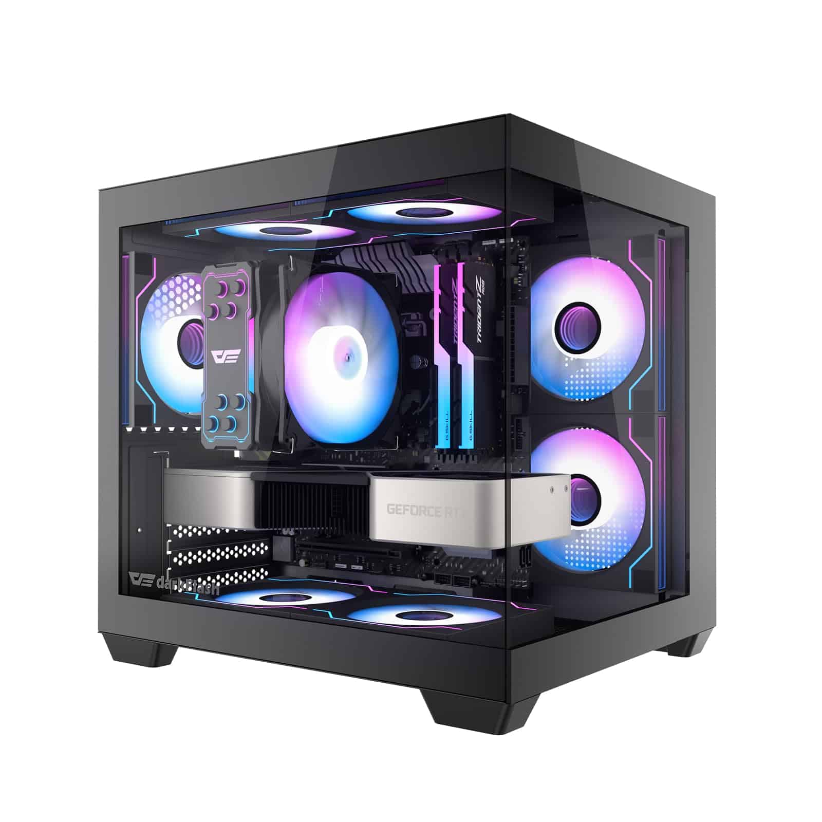 darkFlash ITX PC Case, Caja de Computadora Preinstalada con