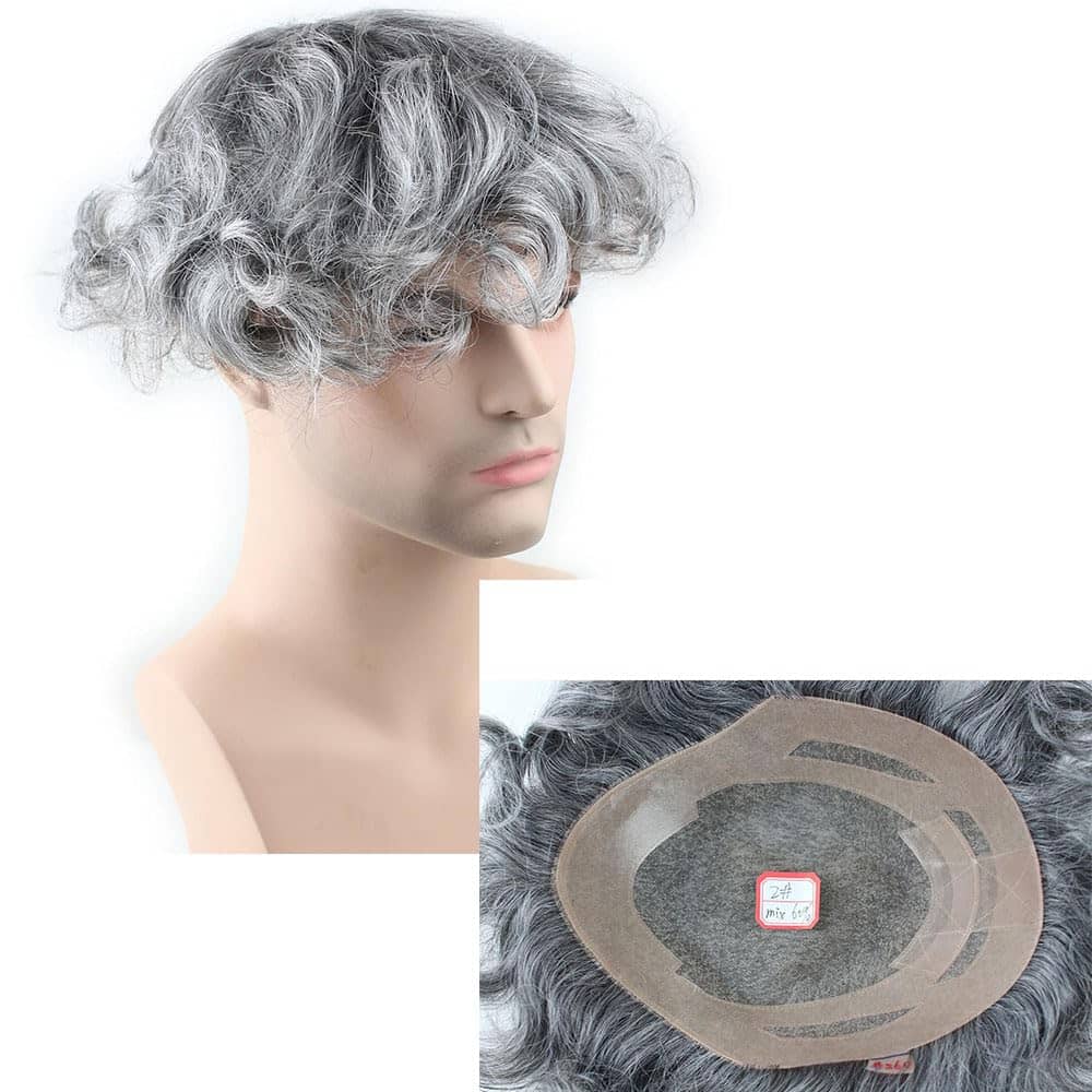 Tupé para Hombres 10×8 pulgadas Pelo Humano Real Sistema de