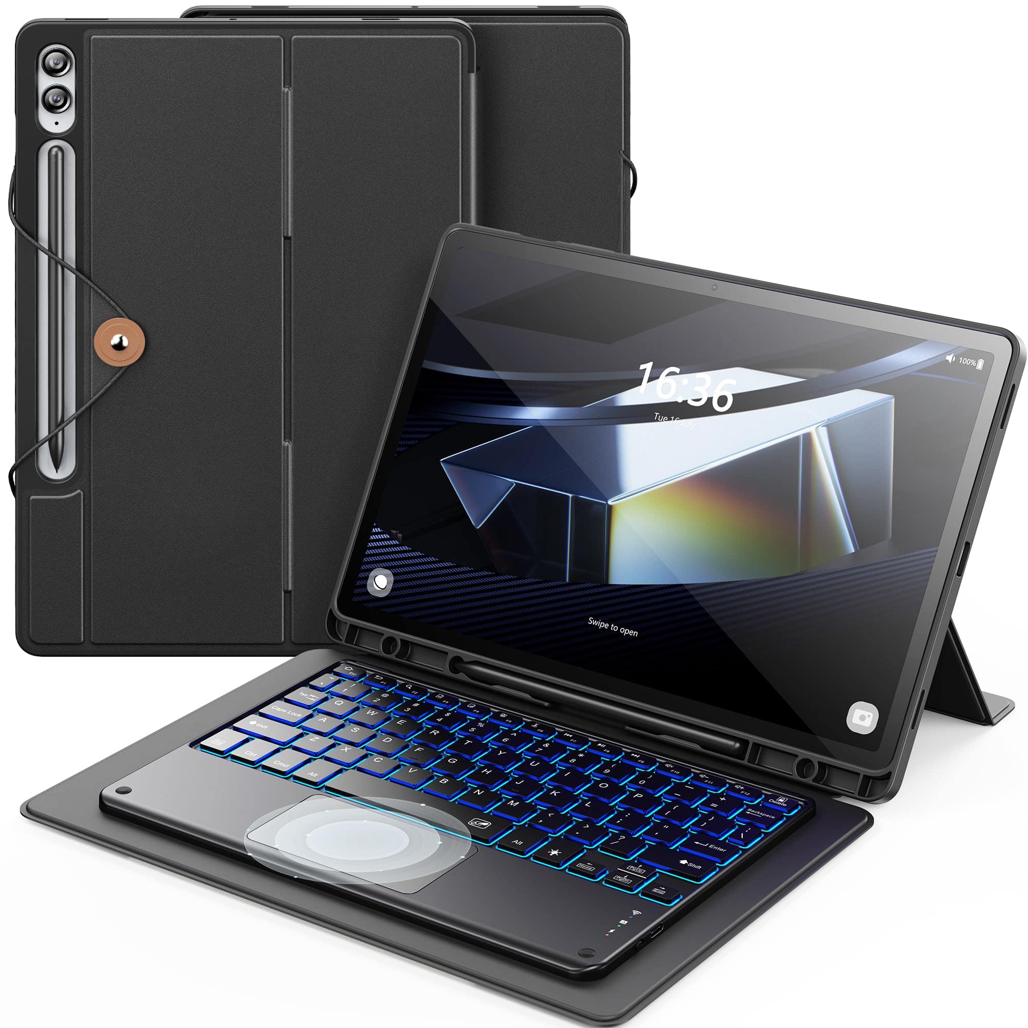 Funda de Teclado INFILAND para Samsung Galaxy Tab S9+ / S9