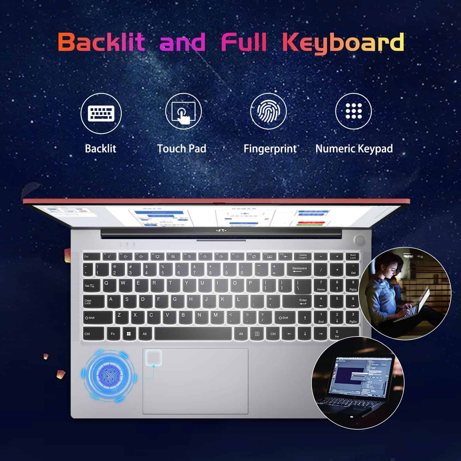 Alternative view of Laptop 15.6" IPS FHD, 16GB RAM 1TB SSD Intel Core N100 de