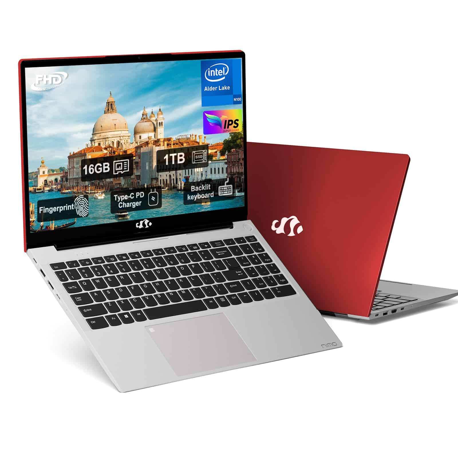 Laptop 15.6" IPS FHD, 16GB RAM 1TB SSD Intel Core N100 de
