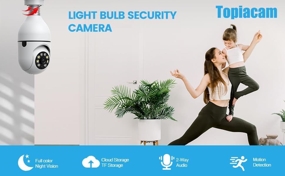 Alternative view of Cámara de seguridad con bombilla ANCBD 2-Pack 2K - Cámaras