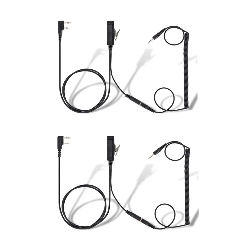 Cable PTT KCTIN con Adaptador de Audio de 3.5mm para Radios