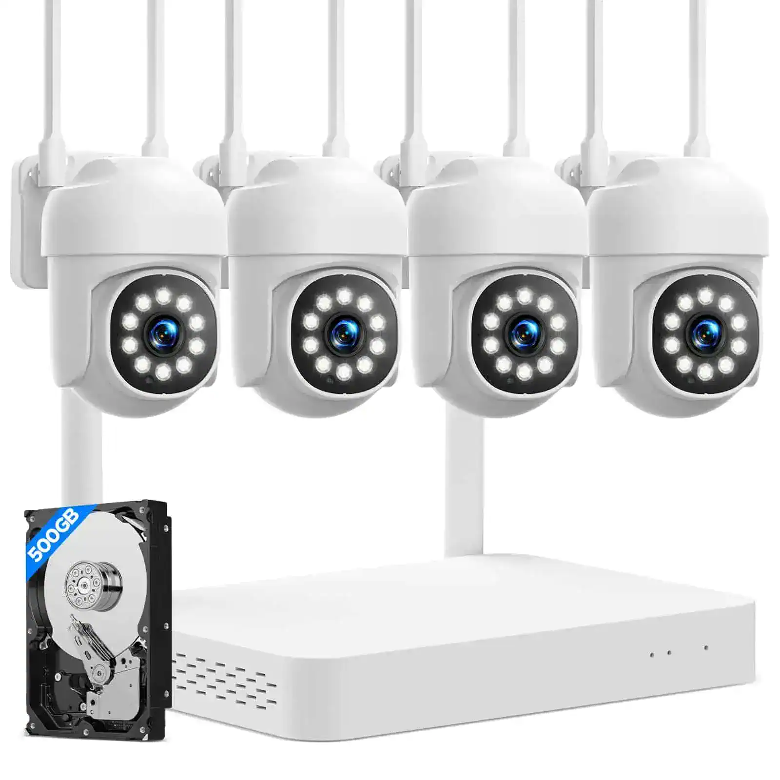 Cámaras de Seguridad para el Hogar Camcamp, Kit de 4