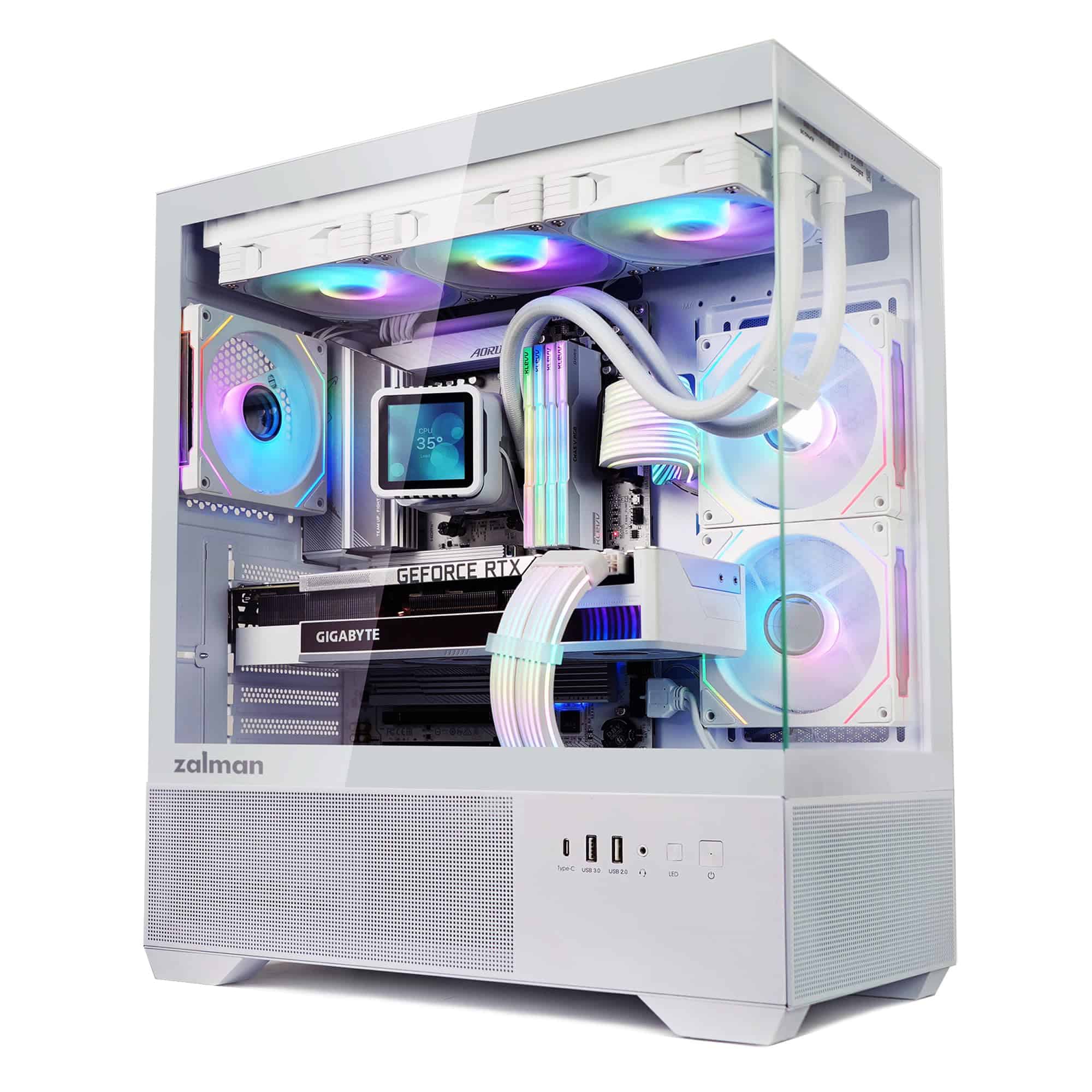 Gabinete para PC Zalman CHRONIX ATX, 3 ventiladores ARGB