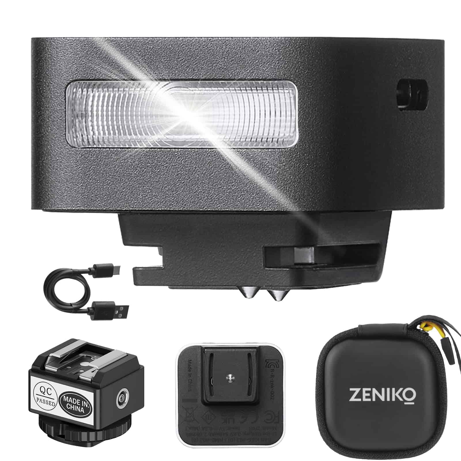 ZENIKO ZF08 Mini Cámara Flash Speedlite con Refuerzo de