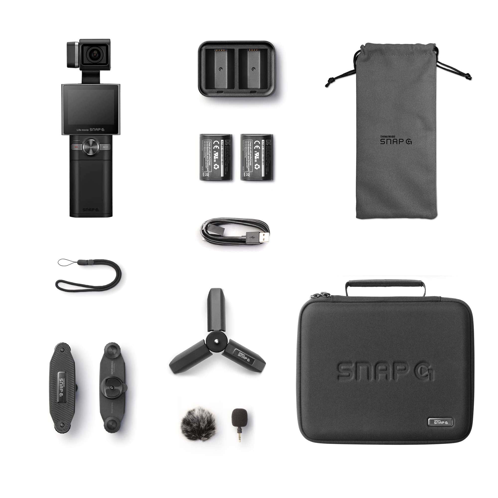 Cámara de Vlog THINKWARE SNAP-G Plus Paquete Prime | Cámara