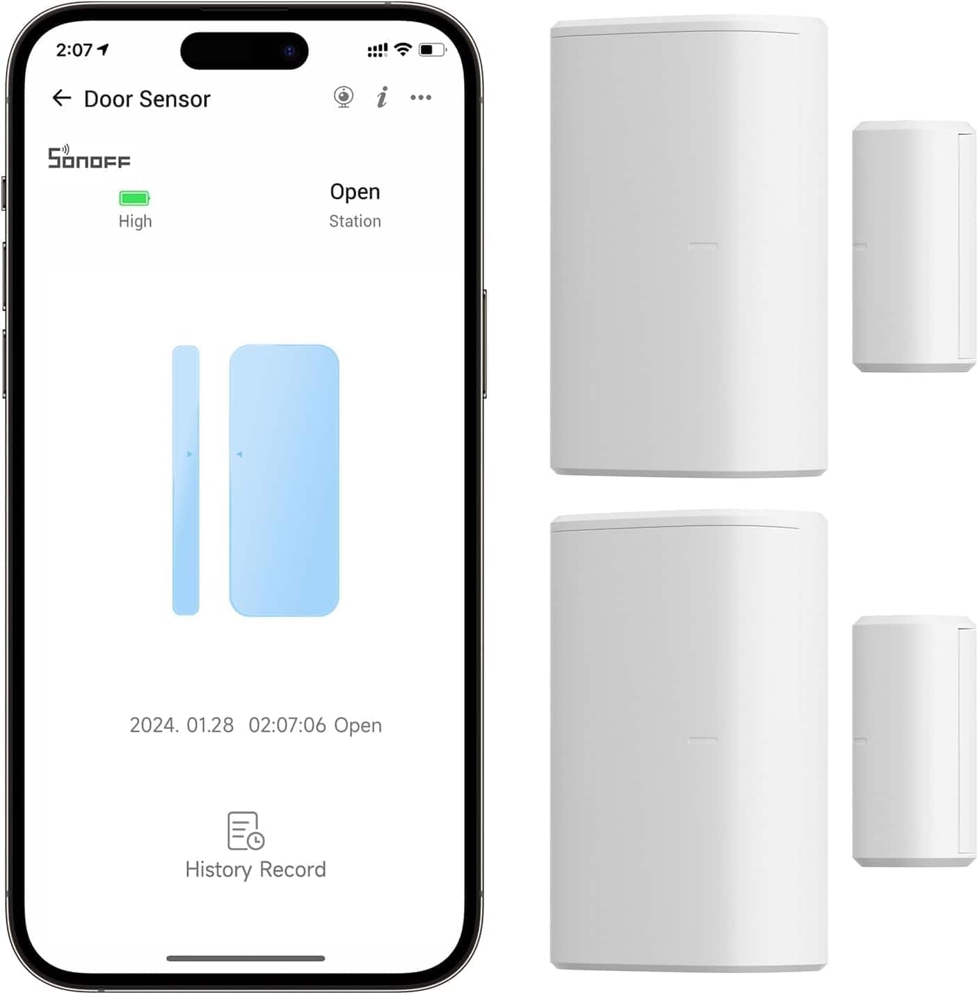Sensor de Puerta/Ventana Zigbee SONOFF SNZB-04P, Envía