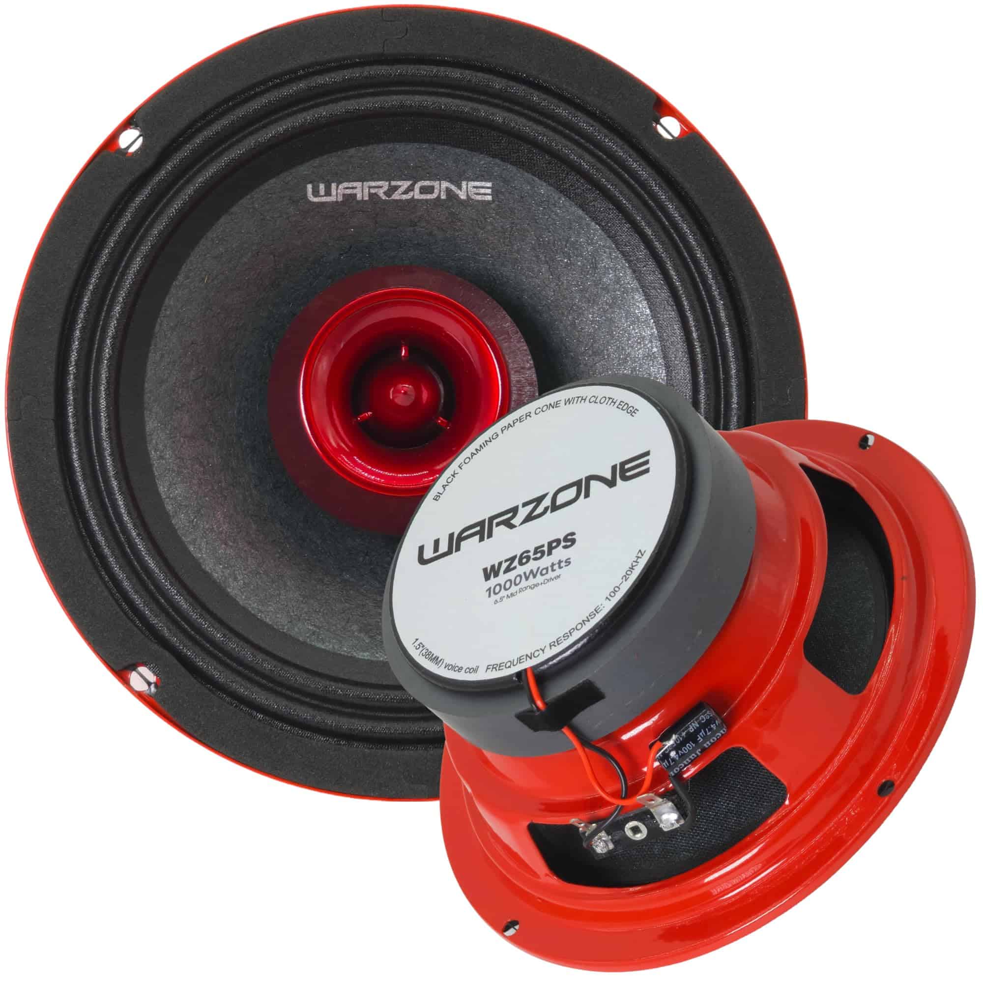 Altavoz de Rango Medio Warzone WZ65PS de 6.5 Pulgadas,
