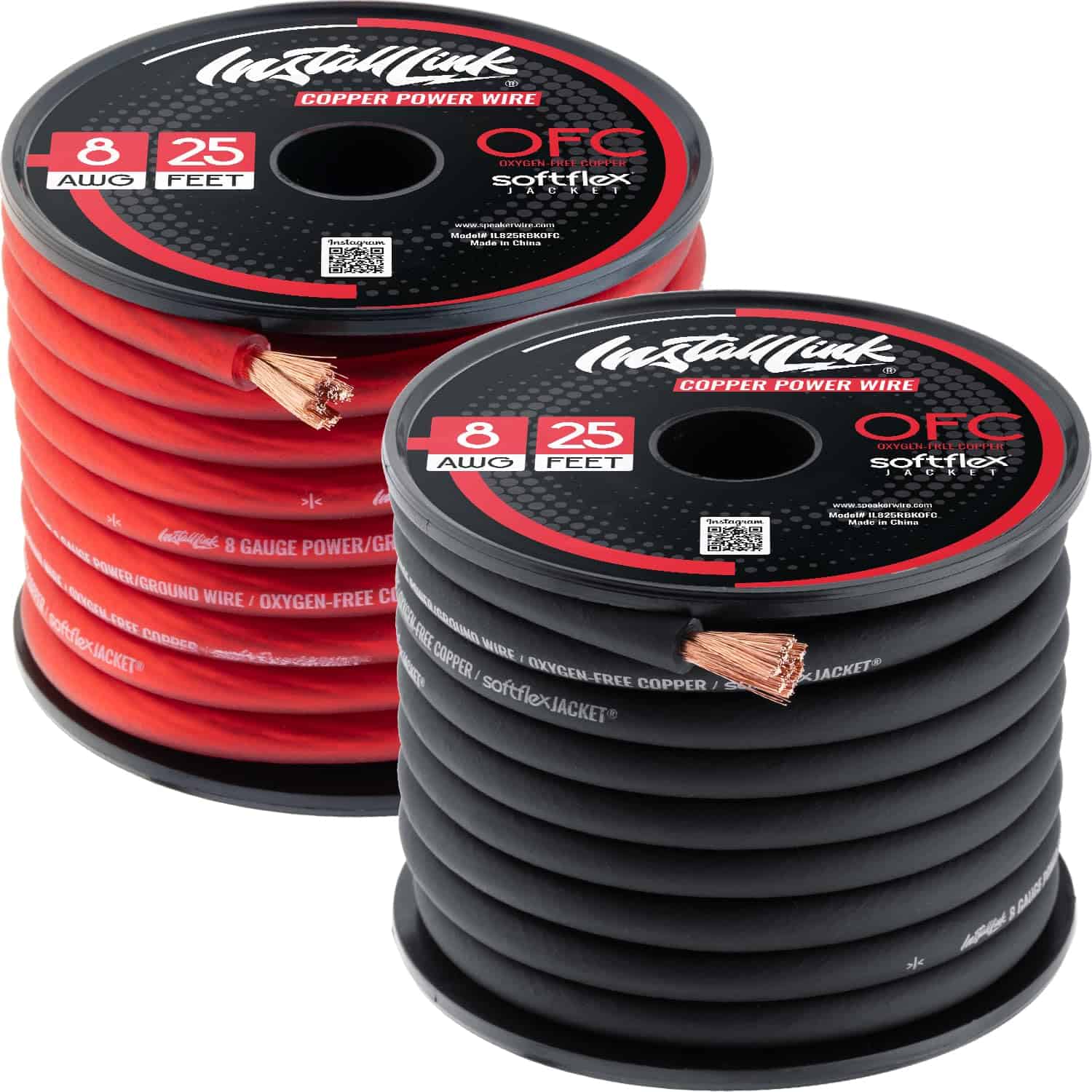 Cable de Alimentación de 8 Calibres, Puro Cobre OFC (25