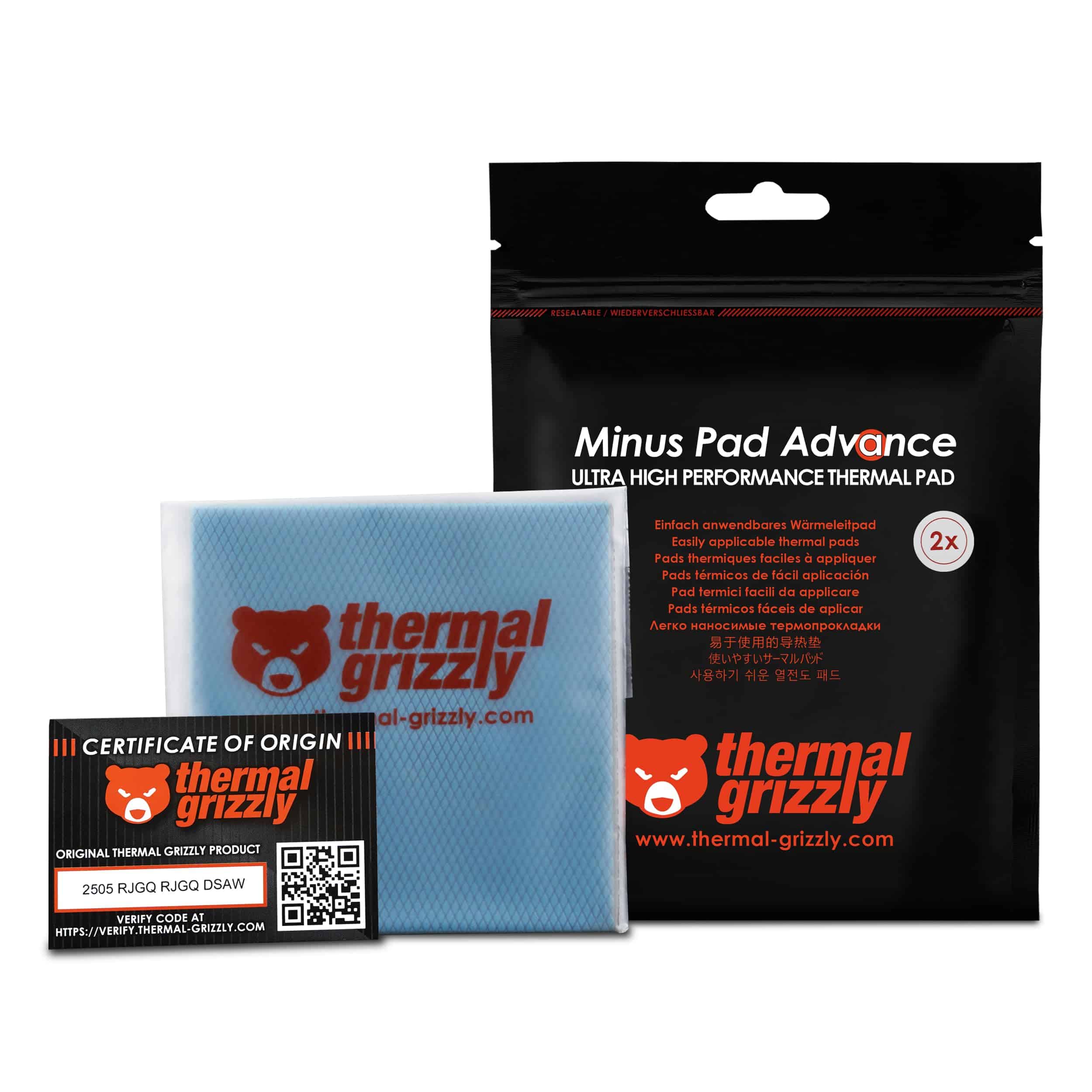 Thermal Grizzly Minus Pad Advance - Paquete -Gris Oscuro