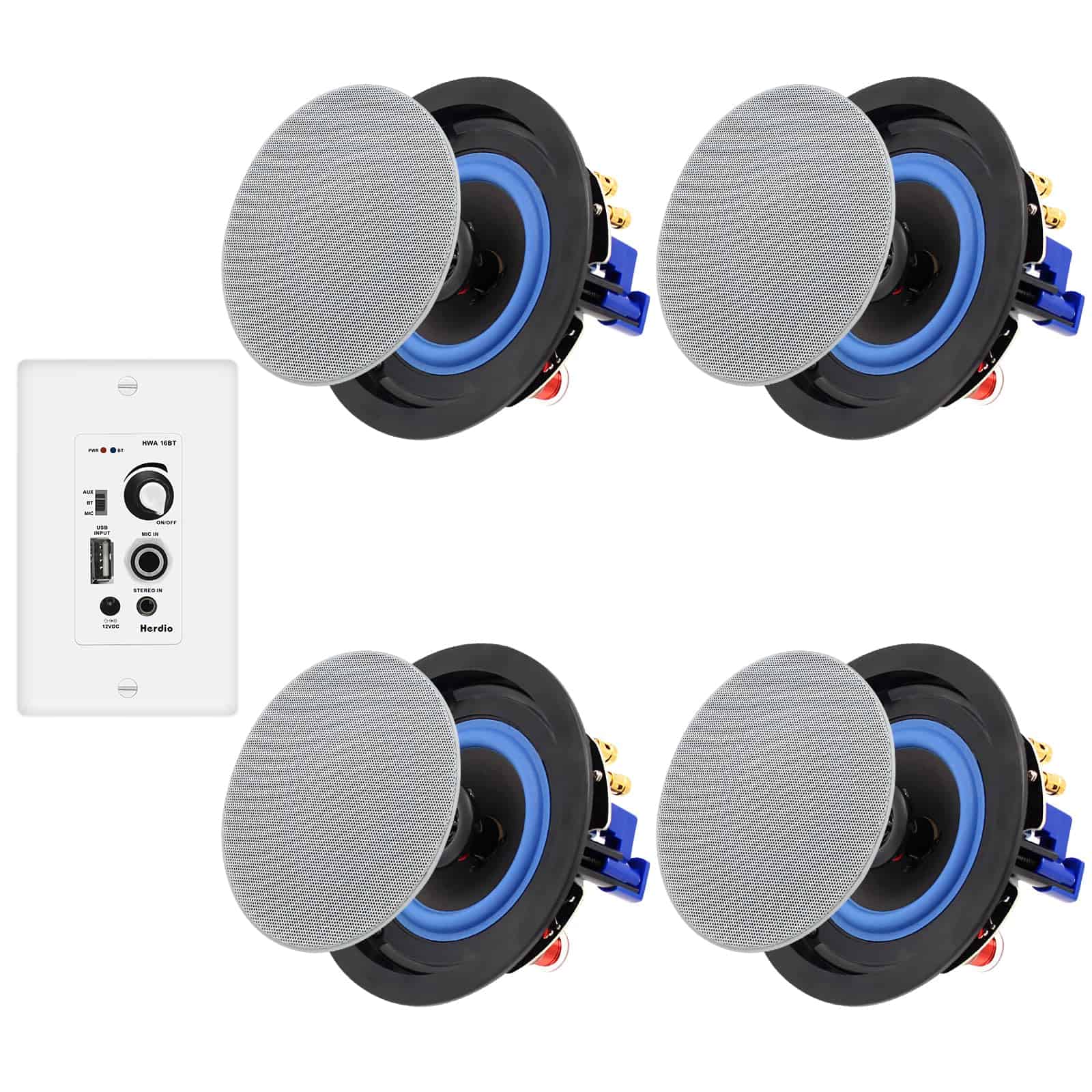 Altavoces de techo con Bluetooth Herdio con cable de 4