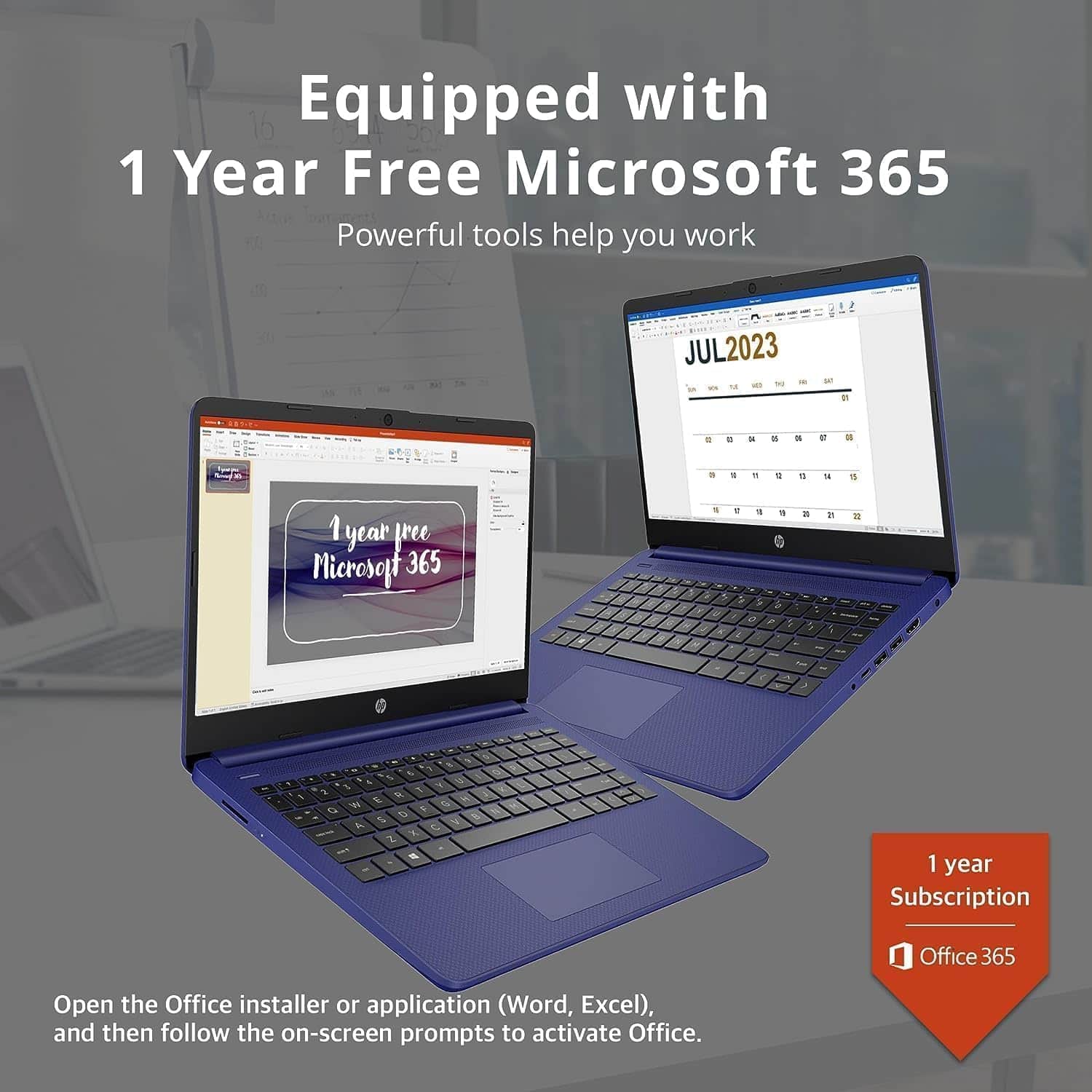 Alternative view of Laptop HP Slim 14'' Intel Quad Core 4GB 64GB -Púrpura