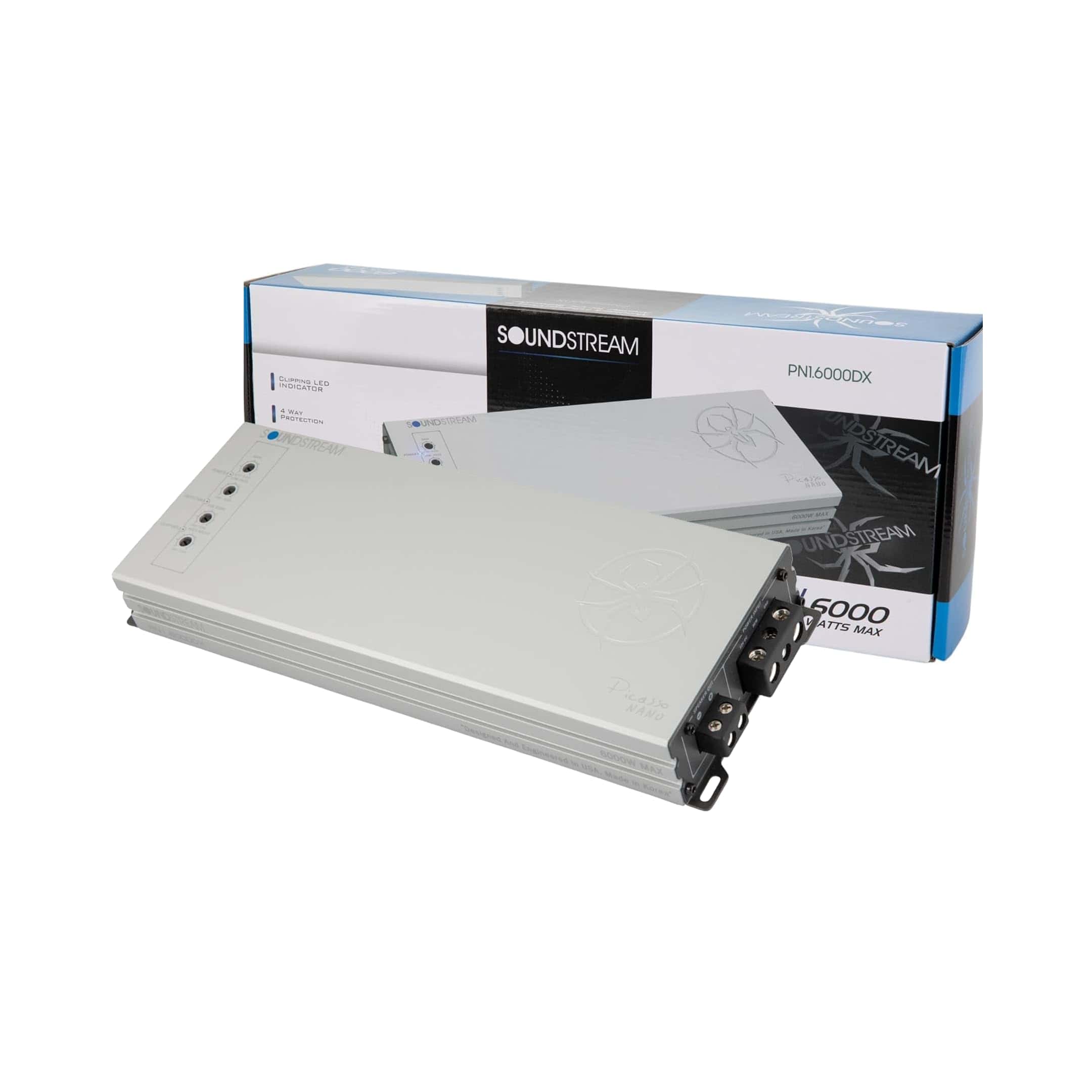 Amplificador estéreo para automóvil -Plateado
