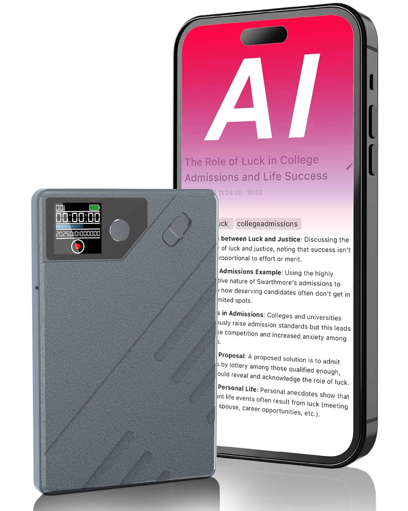 Grabadora de voz AI, Control de aplicación, -Gris