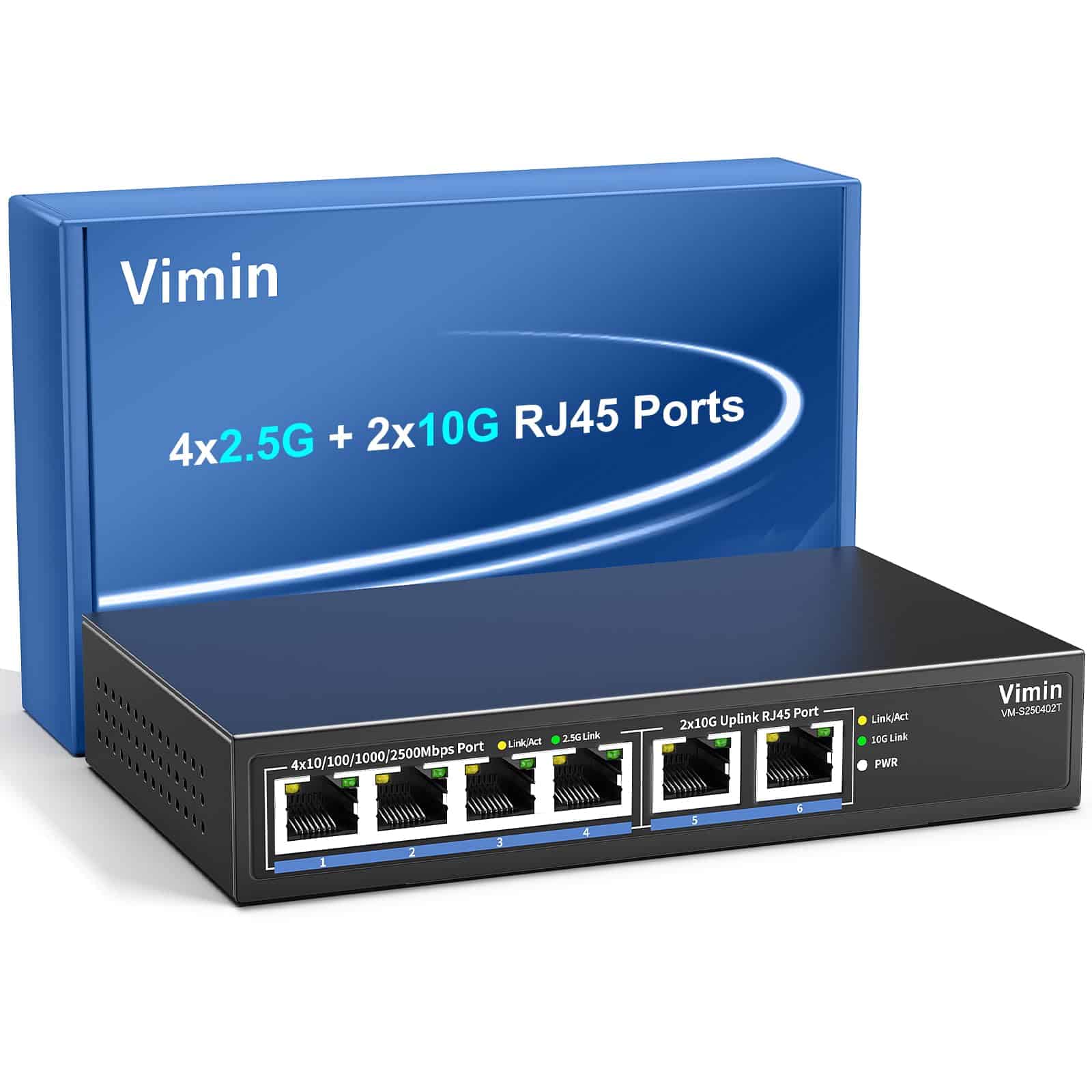 Switch Ethernet de 6 Puertos 10G/2.5G con Doble 10GBASE-T,