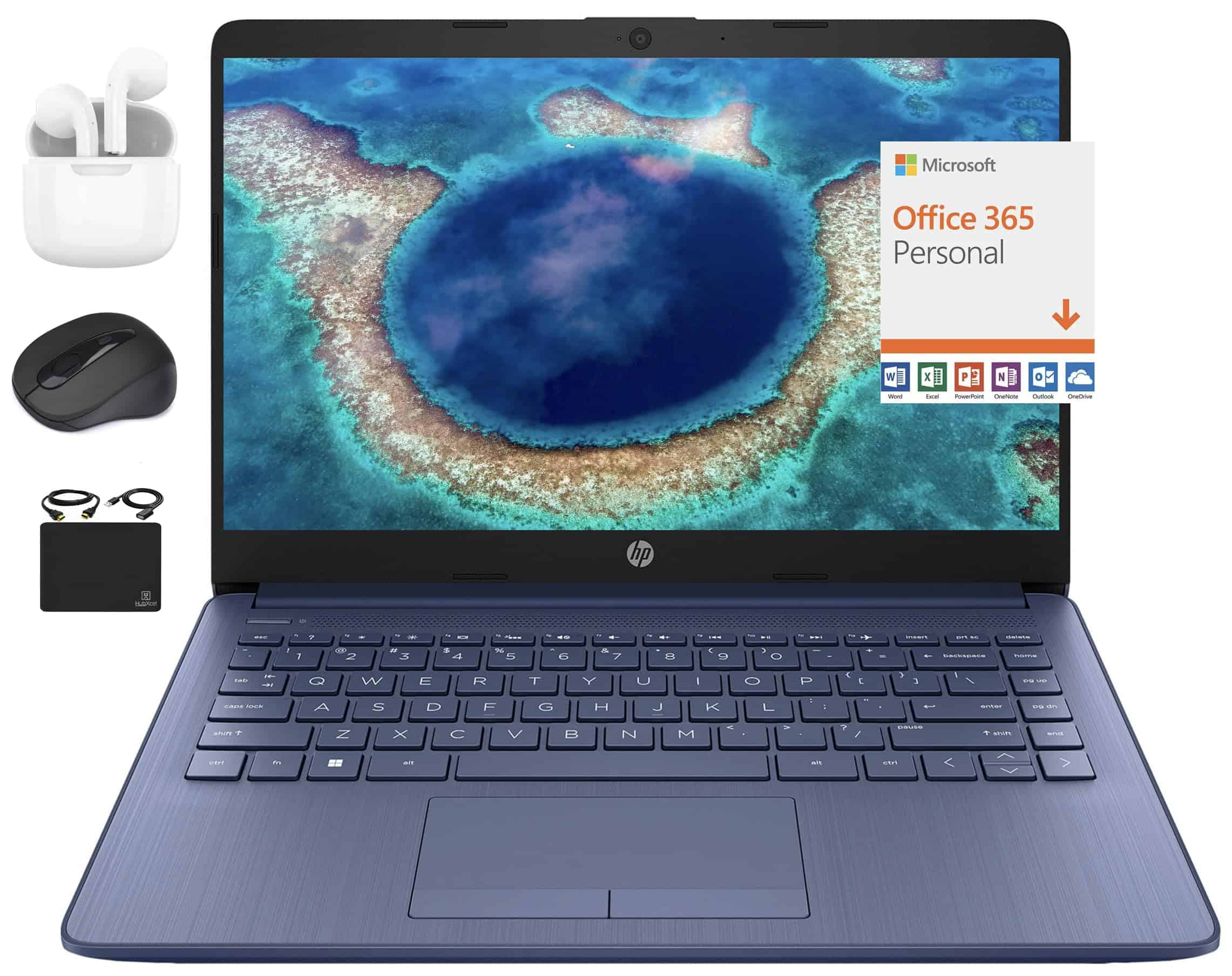 Laptop HP Slim 14'' Intel N4120 4GB 64GB Windows 11-Azul