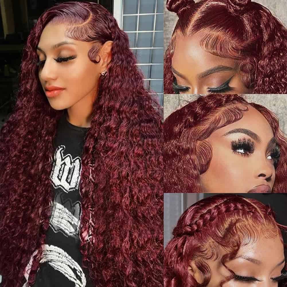 Pelucas Lace Front de Cabello Humano de 32 Pulgadas en Tono