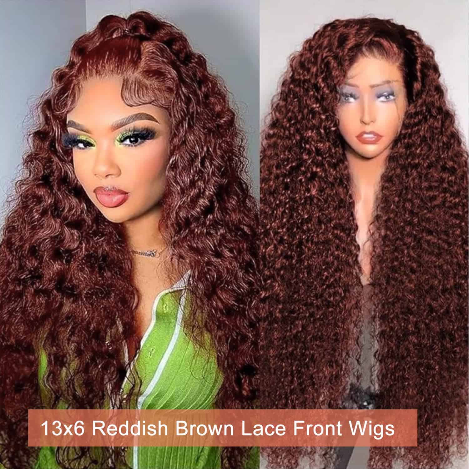 Alternative view of Pelucas Lace Front de Cabello Humano de 32 Pulgadas en Tono