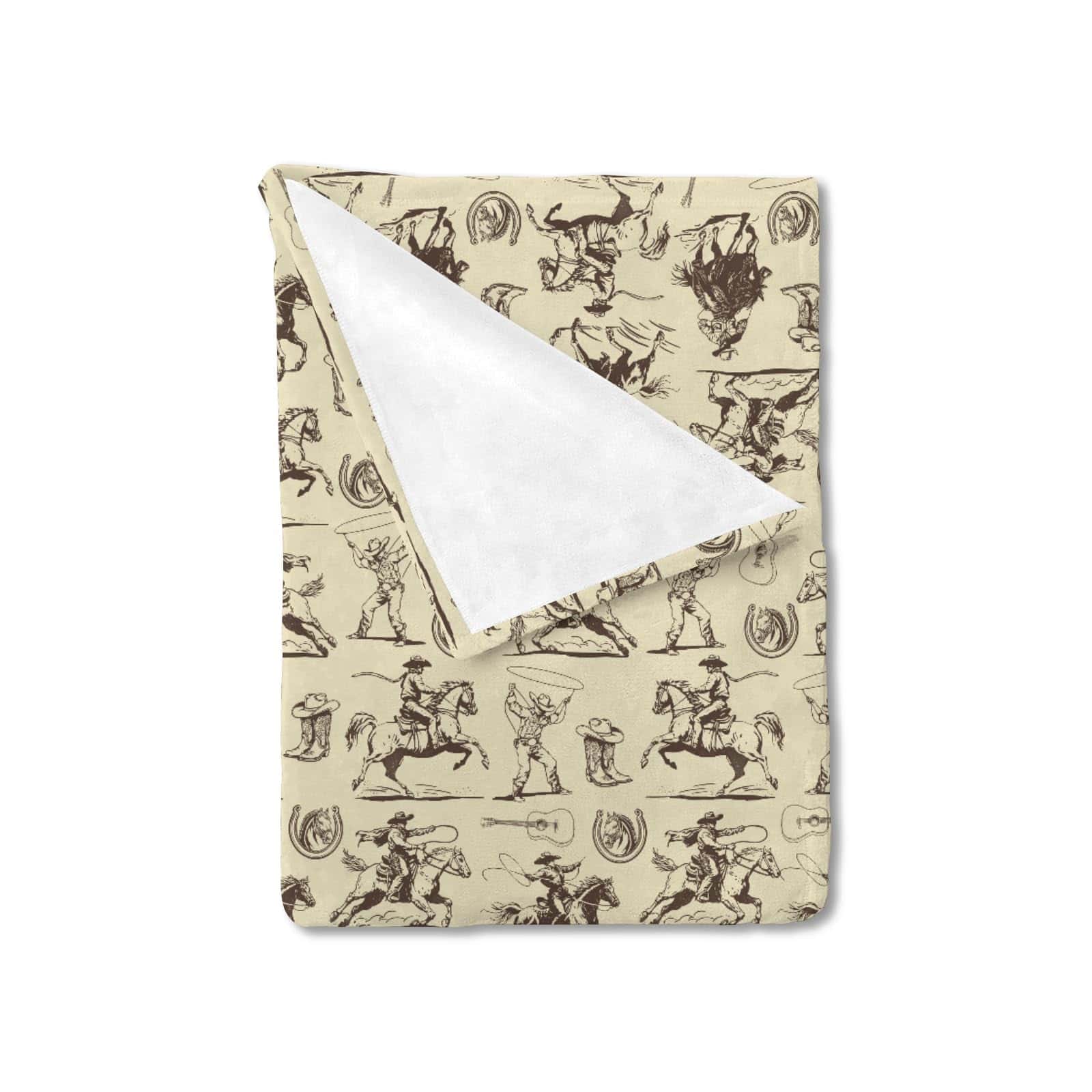 Manta de bebé vaquera occidental vintage para niño niña