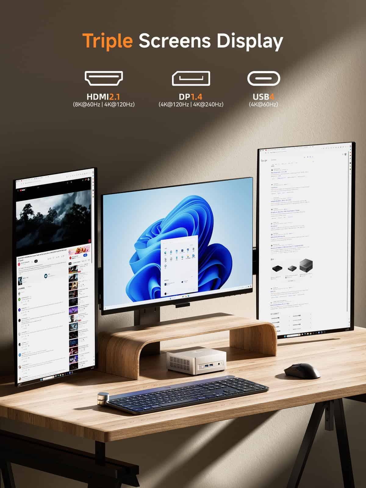 Alternative view of MINISFORUM UM880 Plus Mini PC con AMD Ryzen 7 8845HS