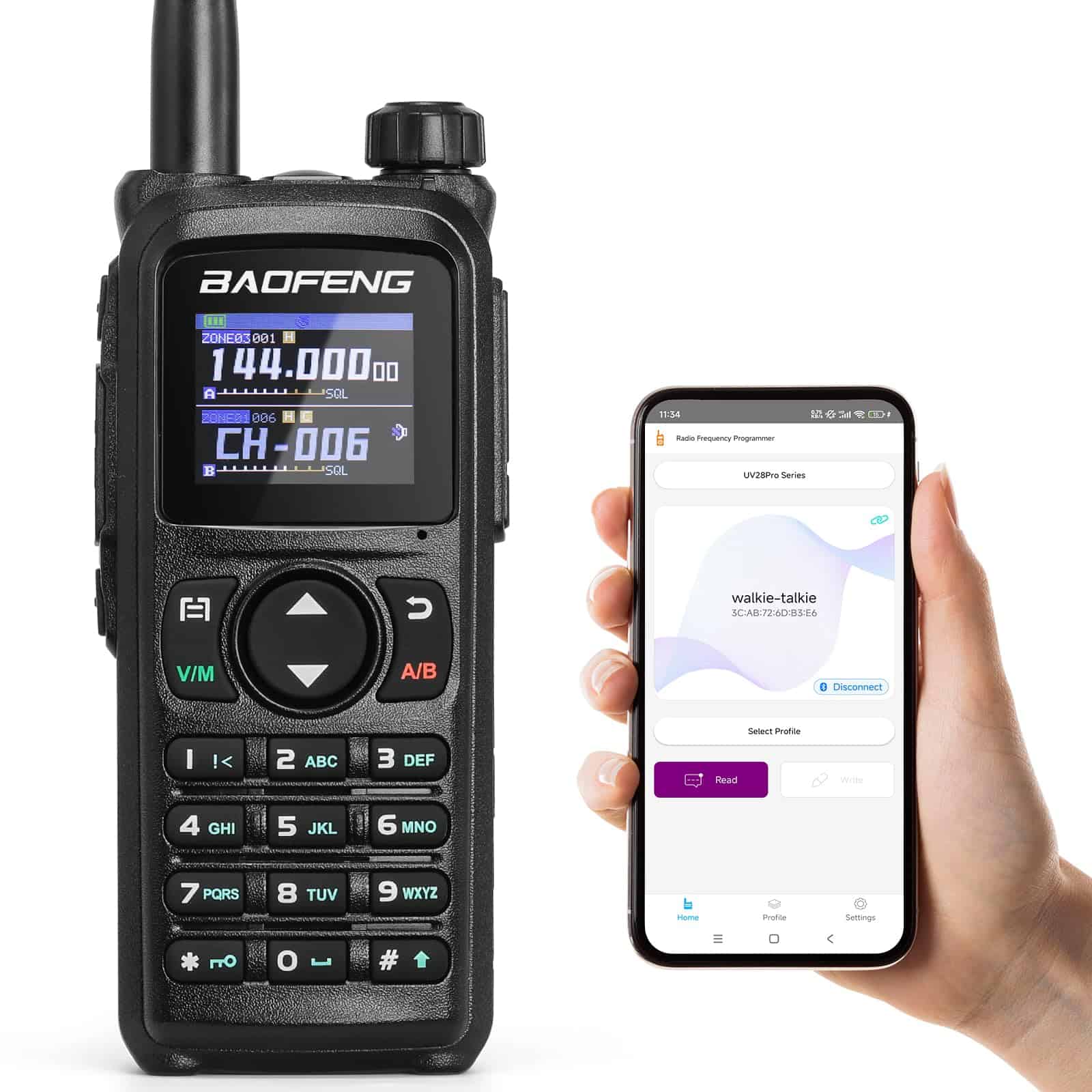 Radio Portátil BAOFENG UV-28 PLUS con GPS y Programación a