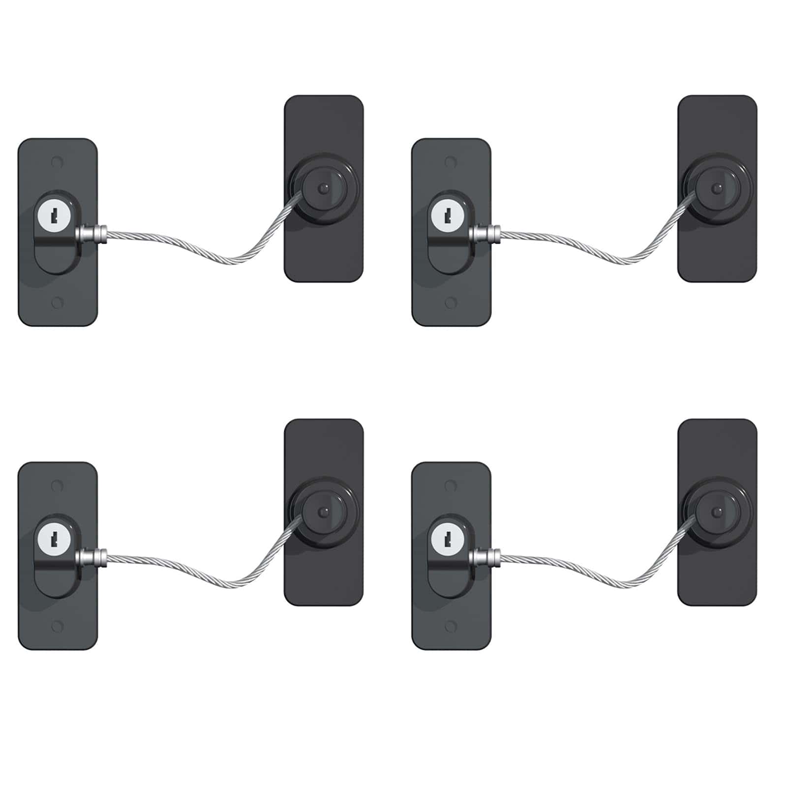 Bloqueo de Refrigerador KIZZHISI (Paquete de 4), Candado