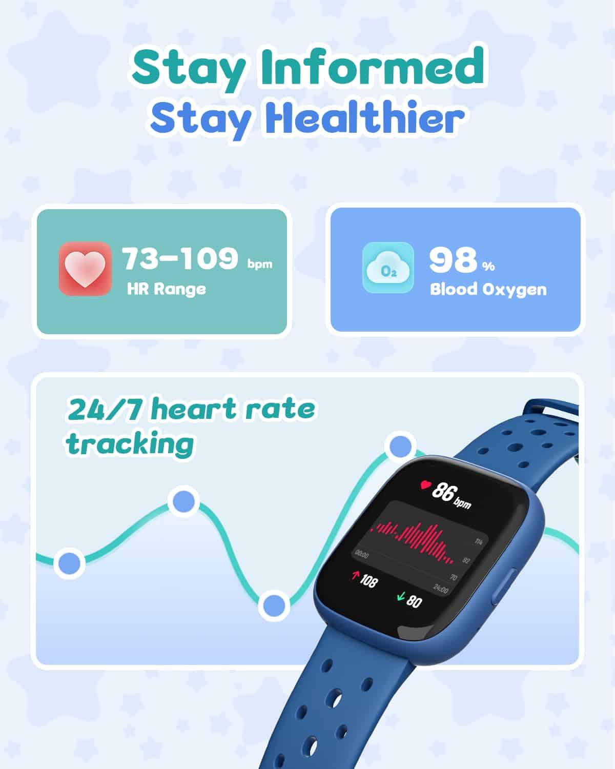 Alternative view of Reloj para niños TICTIKY Boys 5-12, Smartwatch Fitness