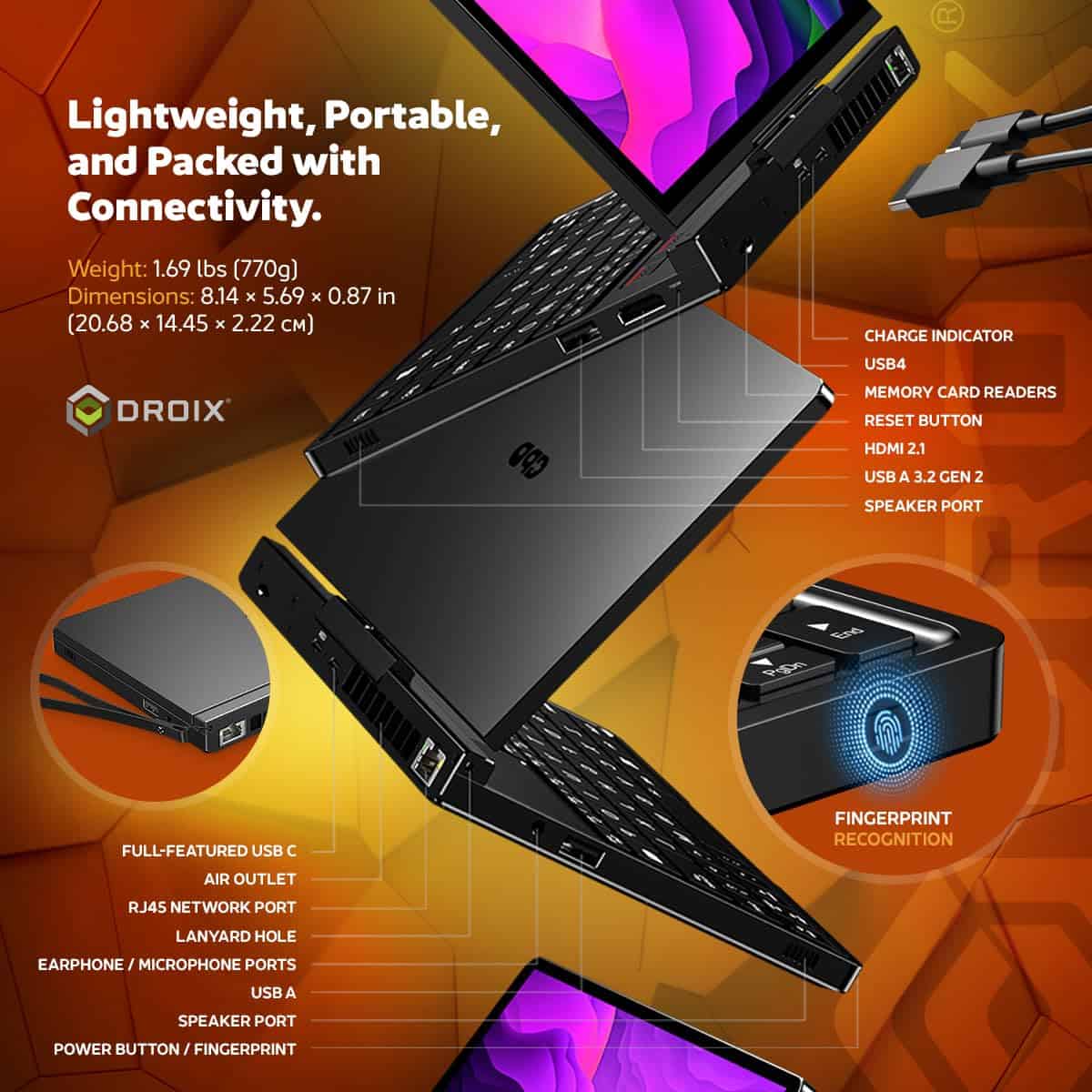 GPD Pocket 4: Mini Laptop con procesador AMD Ryzen AI 9 HX – Lapson México