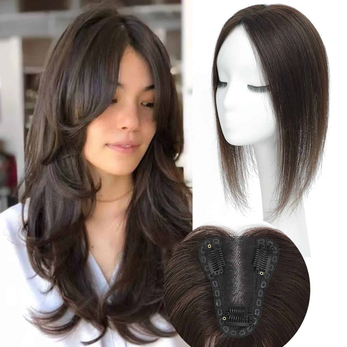 Aimeolyn Hair Toppers para Mujeres Pelo Real Humano, 14