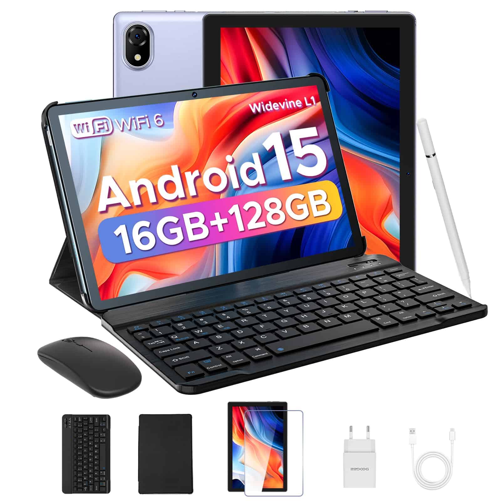 Tableta DOOGEE U10 de 10 pulgadas con teclado, Android 15
