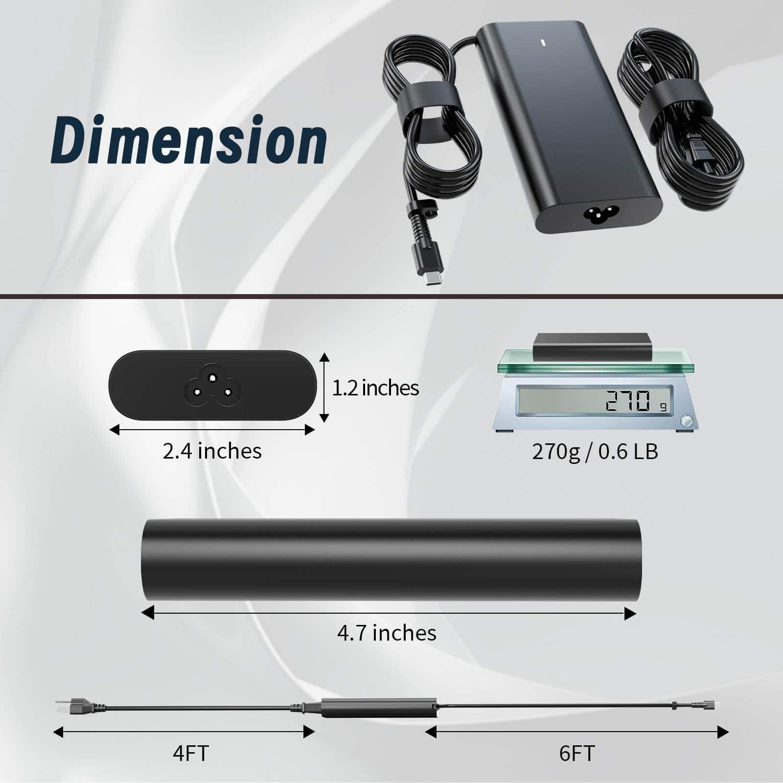 Cargador de Laptop USB-C Type-C Slim 100W DA100PM220 para - Image 4
