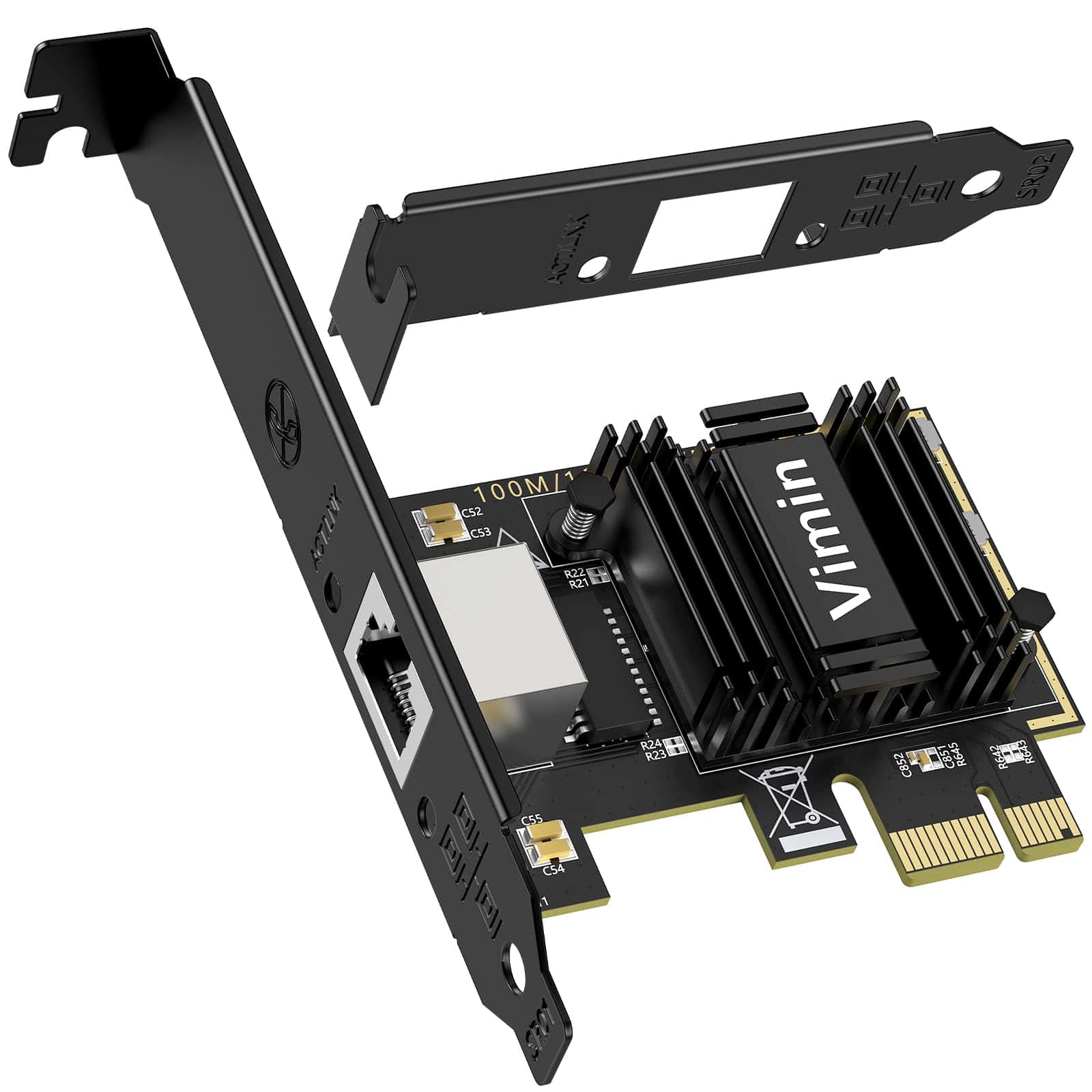 Tarjeta de red VIMIN 5G Base-T PCIe con Realtek RTL8126,