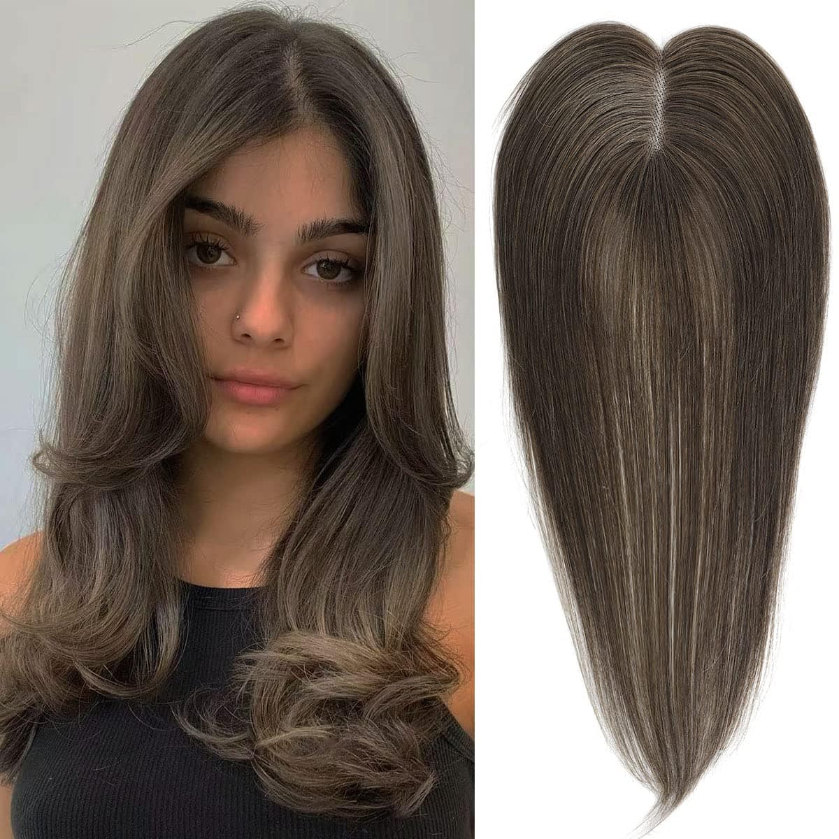 Aimeolyn Hair Toppers para Mujeres Pelo Humano Real,14