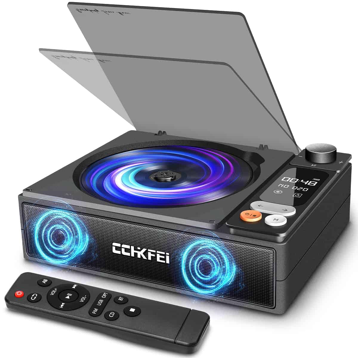 Reproductor de CD Portátil con Bluetooth y Altavoces,